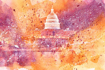 Acrylic DC Capitol - Yellow & Purple - Kostenloses image #324357